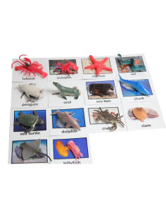 Juego de Emparejamiento Montessori Bolsas Ocupadas - Animales Oceánicos 2