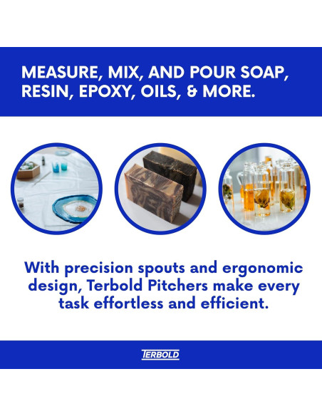 Jarras Medidoras de Plástico Terbold 5L - Paquete de 3