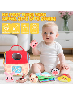 Conjunto de Juguetes de Granja de Peluche Shantou 6-12 Meses 2