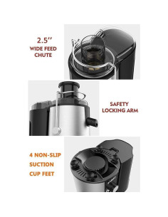 Exprimidor AZEUS JC0257 400W Doble Velocidad 100% Libre de BPA 2