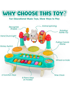 Juguete Musical Educativo Olbyefly para Niños 3-6 Años 2