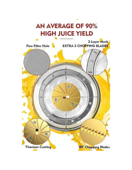 Exprimidor AZEUS JC0257 400W Doble Velocidad 100% Libre de BPA