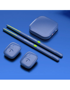 Juego de Batería Electrónica Virtual con Bluetooth y Pedales 2