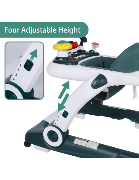 Andador para Bebés Kinder King 5 en 1 Ajustable con Música