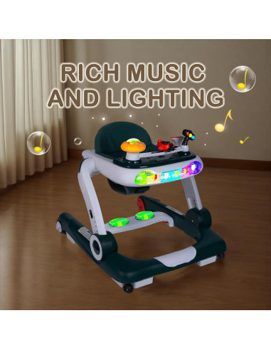 Andador para Bebés Kinder King 5 en 1 Ajustable con Música