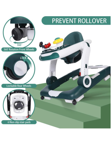 Andador para Bebés Kinder King 5 en 1 Ajustable con Música