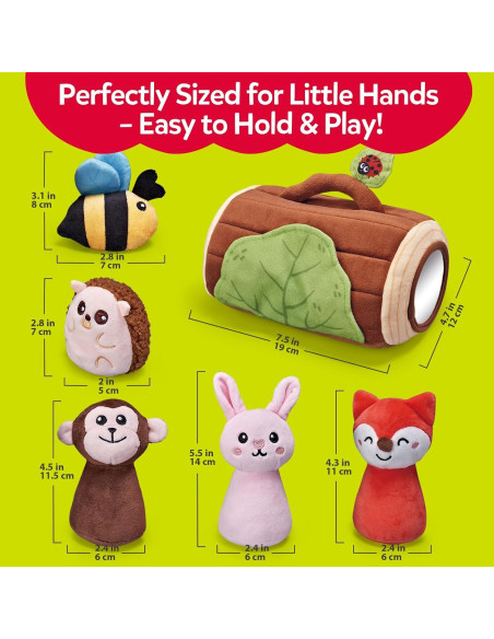 Juguete Sensorial para Bebés Cutezone - Tronco con Animales 6-12 Meses