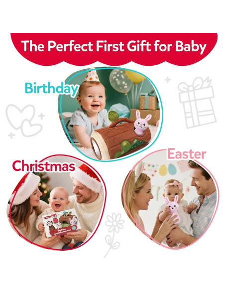 Juguete Sensorial para Bebés Cutezone - Tronco con Animales 6-12 Meses