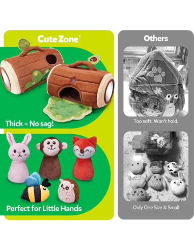 Juguete Sensorial para Bebés Cutezone - Tronco con Animales 6-12 Meses