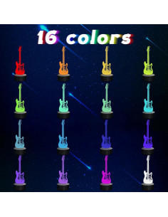Luz Nocturna 3D LED Guitarra Eléctrica CoolGift Mart 2