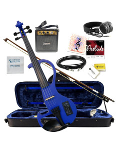 Violín Eléctrico Bunnel Edge 4/4 Azul con Estuche y Accesorios