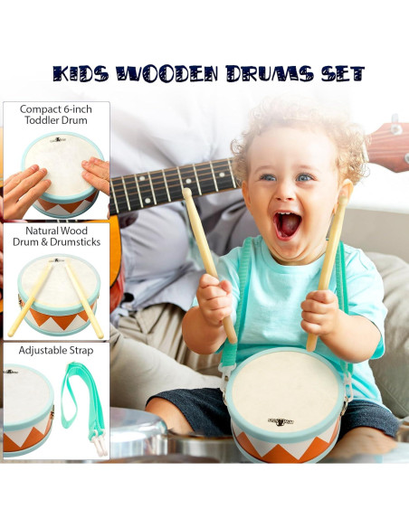 Conjunto Musical Montessori MiniArtis - Batería y Percusión 1-3 Años