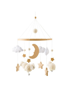 Móvil para Cuna Ikubigu Beige - Juguete Calmante Bebé