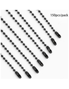 Cadena de Perlas 150 pcs 100mm HSAN Acero Inoxidable Negro 2