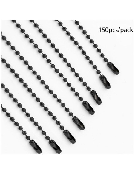 Cadena de Perlas 150 pcs 100mm HSAN Acero Inoxidable Negro