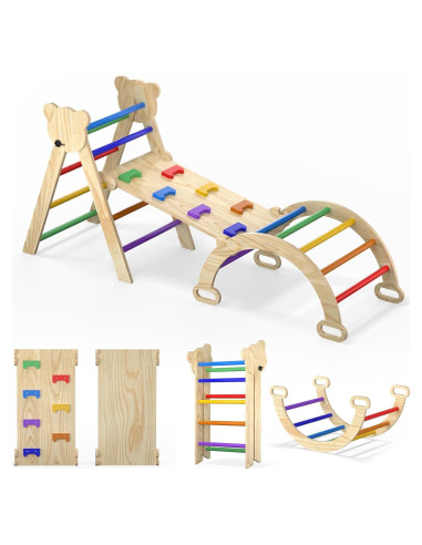 Juego de Triángulo Pikler 7 en 1 CMFYDAILY - Escalada y Juguetes