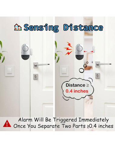 Alarmas de Puerta y Ventana Zabree 120 dB 4 Piezas