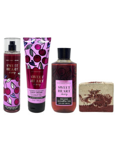Conjunto de Regalo Sweet Heart Cherry Bath & Body Works 3 Piezas
