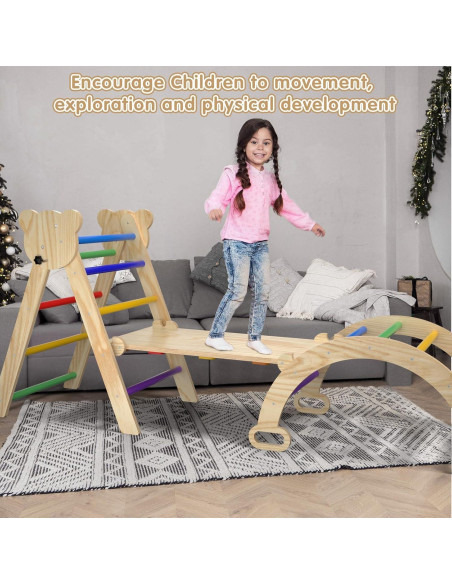 Juego de Triángulo Pikler 7 en 1 CMFYDAILY - Escalada y Juguetes