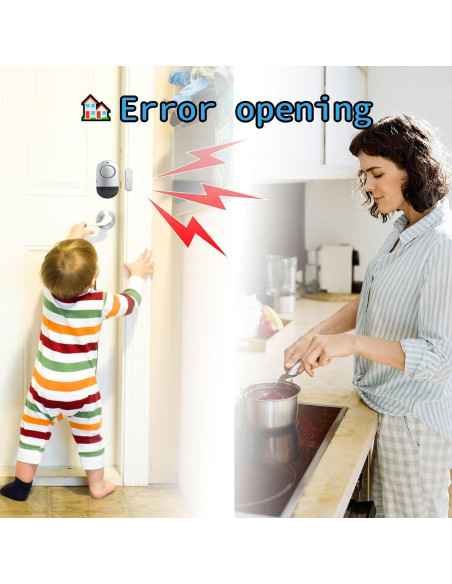 Alarmas de Puerta y Ventana Zabree 120 dB 4 Piezas