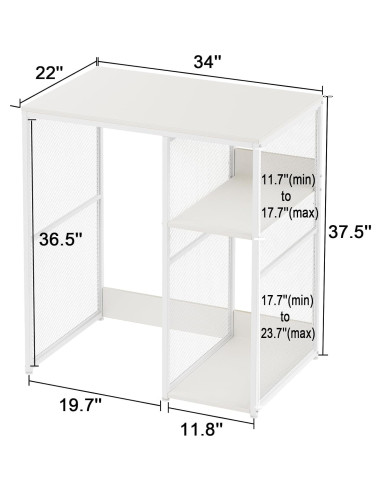 Gabinete de Café KirKical Blanco con Soporte para Mini Nevera