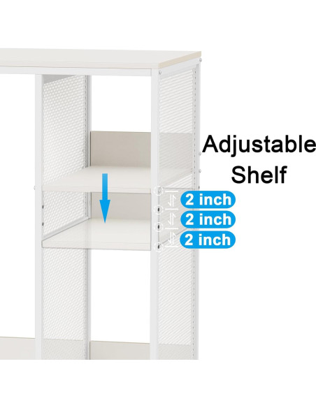 Gabinete de Café KirKical Blanco con Soporte para Mini Nevera