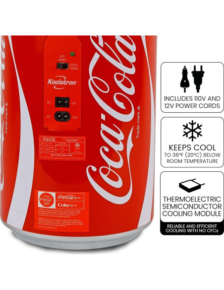 Refrigerador Mini Koolatron CC06 AZ 5.4L Lata Roja Portátil