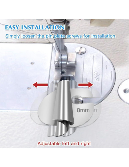 Juego de 6 Pies de Dobladillo Enrollado Universal FOCCTS 3-8mm