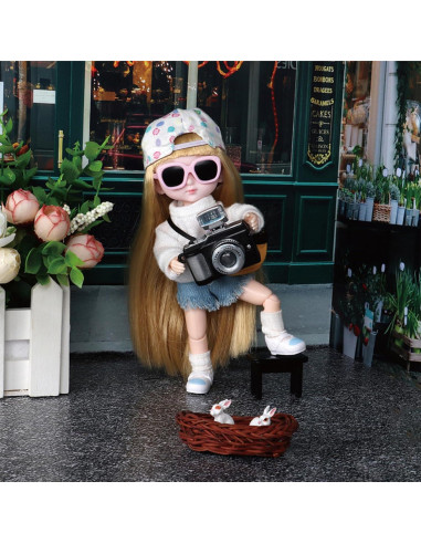 6 Piezas Juguetes de Cámara Vintage ONEST para Muñecas