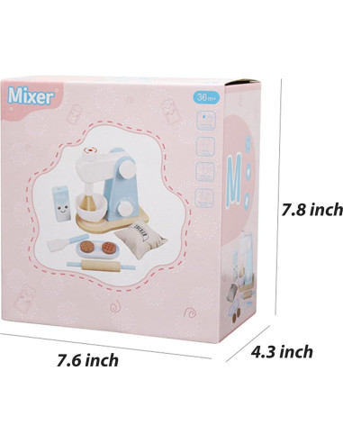 Juego de Mezclador de Cocina de Madera AEECASI 9 Piezas