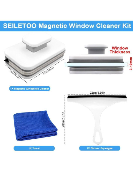 Limpiaparabrisas Magnético Doble Cara SEILETOO para Coche