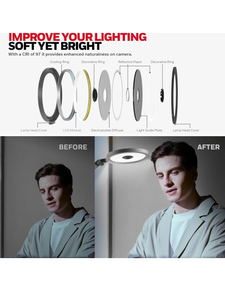 Lámpara de Escritorio Honeywell HWT-H6 LED Regulable 800LM