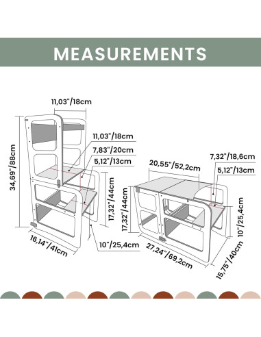 Torre de Cocina Montessori Sweet Home 2-en-1 Negra