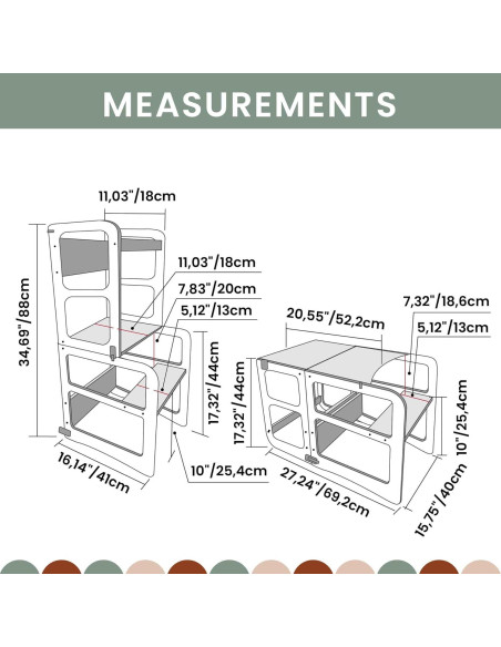 Torre de Cocina Montessori Sweet Home 2-en-1 Negra