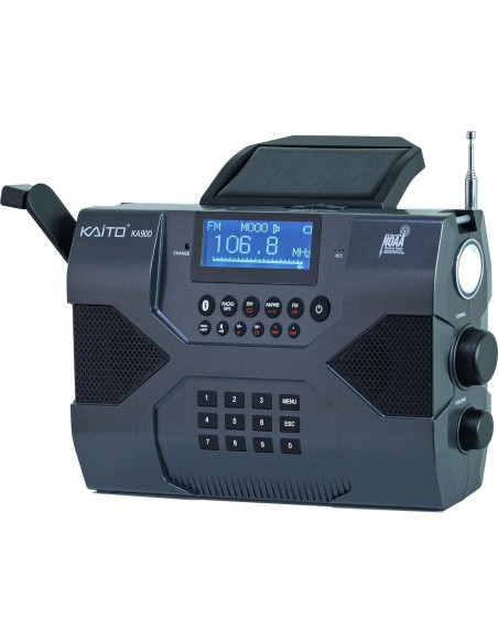 Radio de Emergencia Kaito KA900 Solar Bluetooth 2000mAh