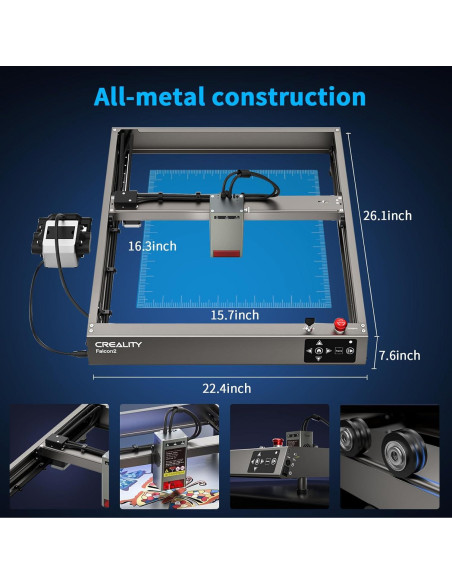 Grabador Láser Creality Falcon2 40W Alta Precisión 25000mm/min