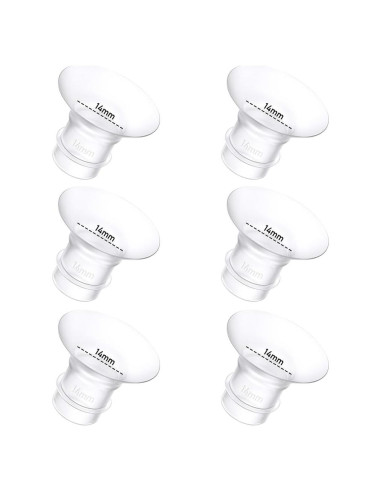 6 Piezas Inserto de Flange 14mm Silicona para Extractor de Leche