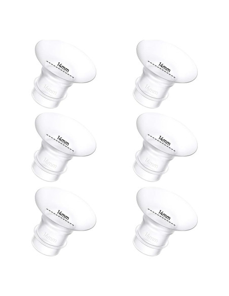 6 Piezas Inserto de Flange 14mm Silicona para Extractor de Leche