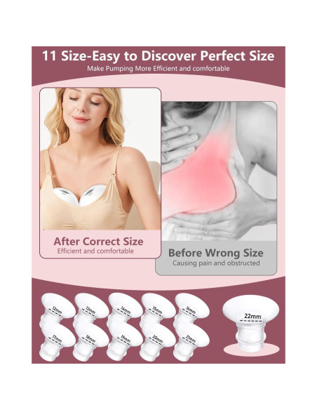 6 Piezas Inserto de Flange 14mm Silicona para Extractor de Leche