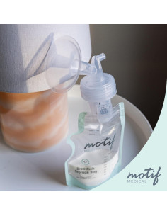 Adaptador de Extractor de Leche Motif Medical Pump-to-Bag - Compatible con Spectra S1/S2 - Juego de 2 2