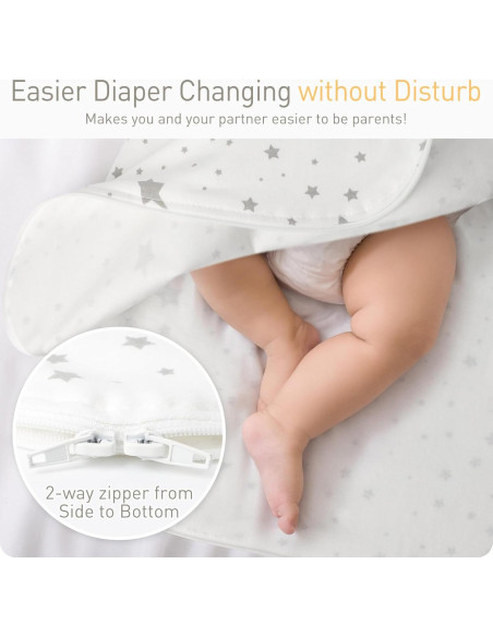 Saco de Swaddle Transicional Knirose Algodón Orgánico 0-3 Meses