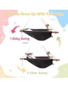 Columpio para Bebés Tislly Ajustable Interior/Exterior 68kg 2