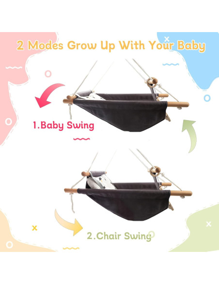 Columpio para Bebés Tislly Ajustable Interior/Exterior 68kg