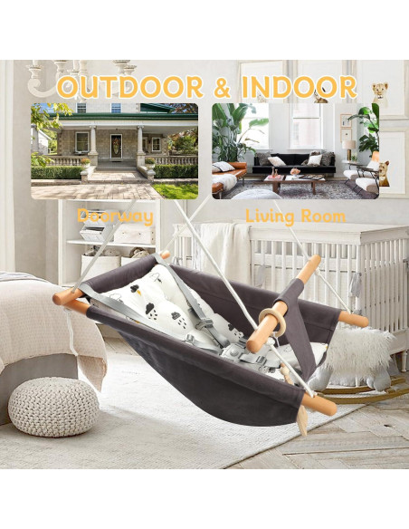 Columpio para Bebés Tislly Ajustable Interior/Exterior 68kg