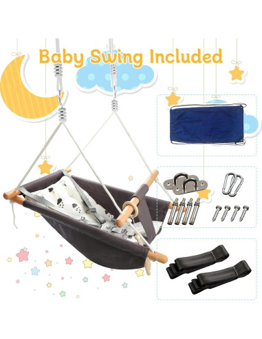 Columpio para Bebés Tislly Ajustable Interior/Exterior 68kg