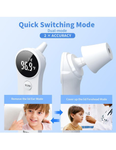 Termómetro Digital Infrarrojo Boncare FT-100A para Oído y Frente 2