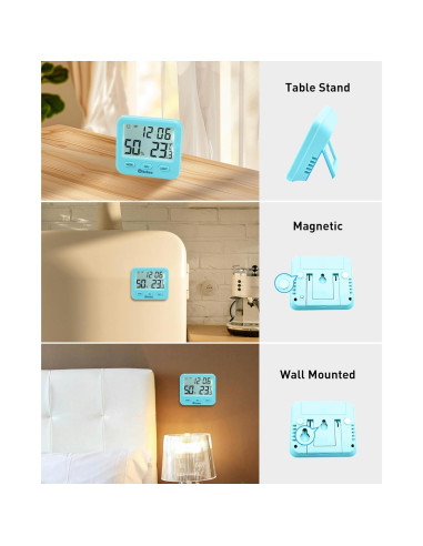 Higrómetro Digital Wisebee CH-915 Interior Azul 2.9"