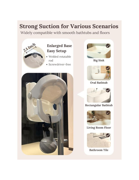 Asiento de Baño para Bebés Cuddobaby 3 en 1 Ajustable 360