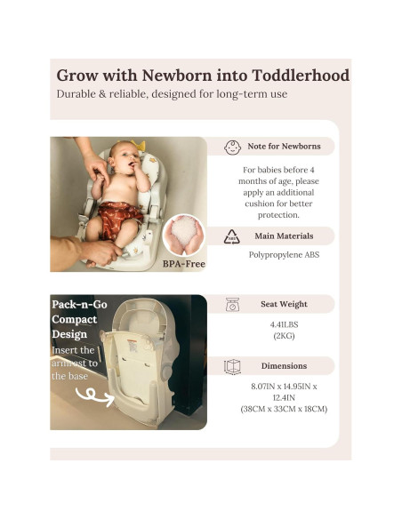 Asiento de Baño para Bebés Cuddobaby 3 en 1 Ajustable 360