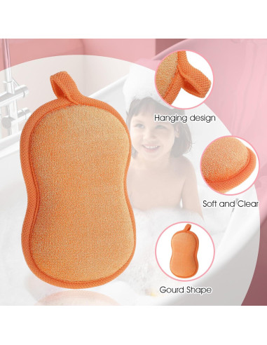 Esponja de Baño para Bebés 2 Pcs Suave y Absorbente